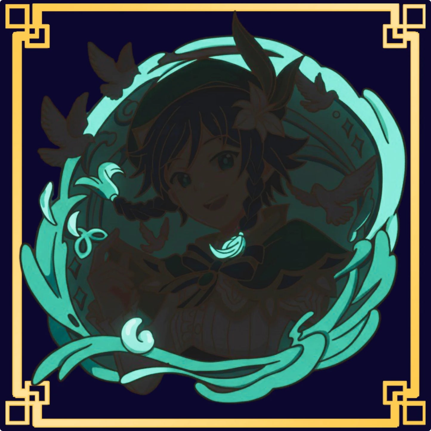 Venti Glow-in-Dark Enamel Pin