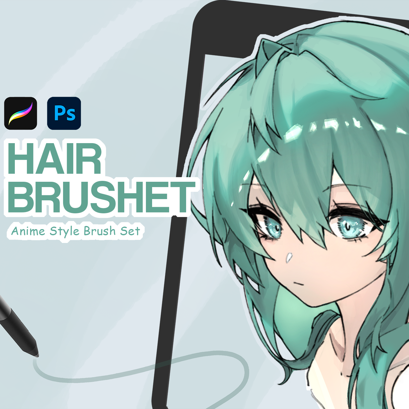 Chinese Hair Tutorial Brushes