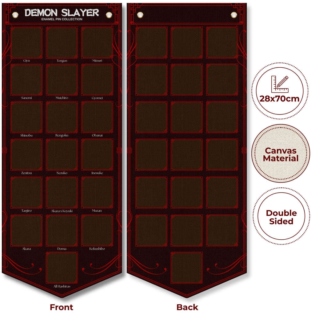 Slayer Canvas Enamel Pin Display Banner