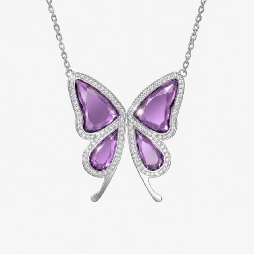 Butterfly Hashira Necklace front background fixed