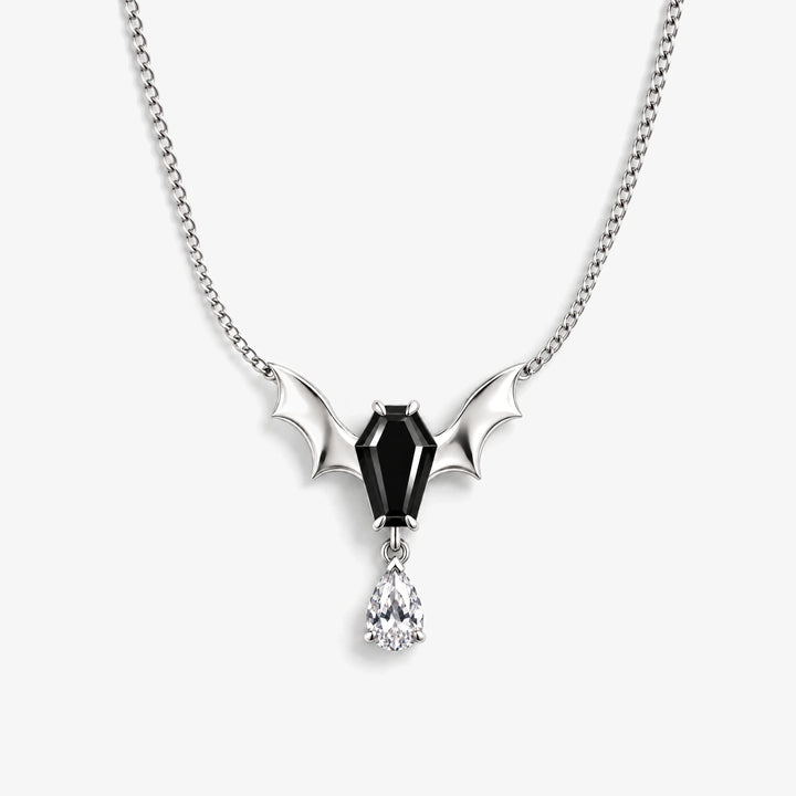 Bat Coffin Pendant Necklace