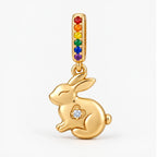 Rainbow Pride Bunny Charm hero view