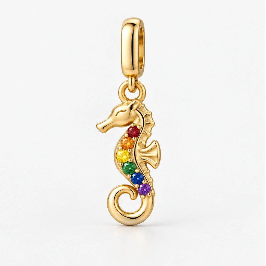 Rainbow Pride Seahorse Charm hero view