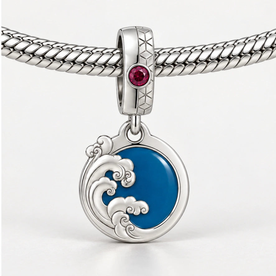 Water Hashira Charm on bracelet view