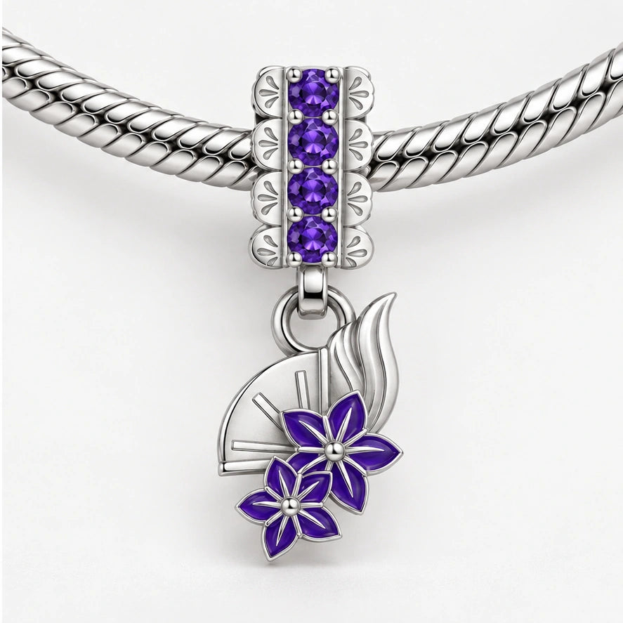 Raiden Shogun Charm on bracelet view