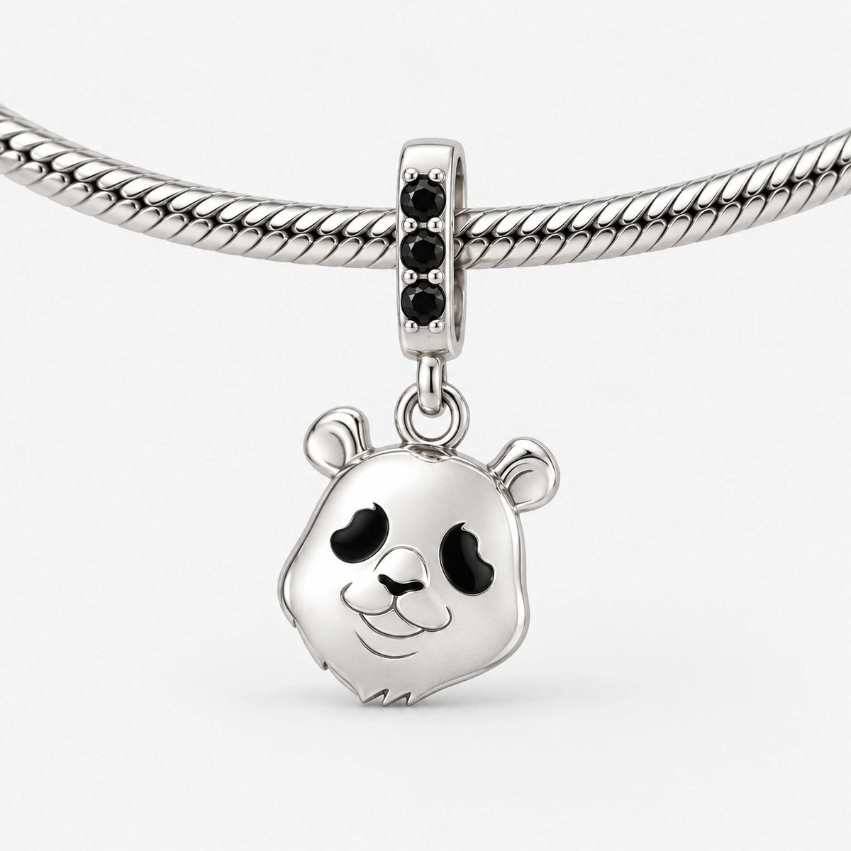 Panda Charm on bracelet view