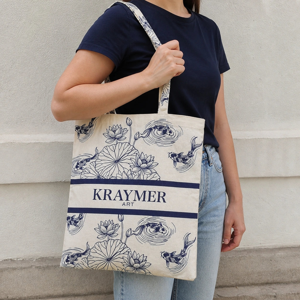 Koi & Lotus Tote Bag