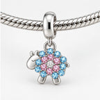 Trans Pride Sheep Charm on bracelet view