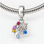 Pan Pride Jellyfish Charm on bracelet view