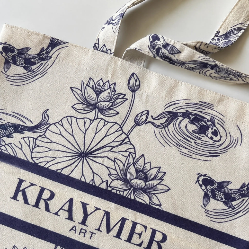 Koi & Lotus Tote Bag