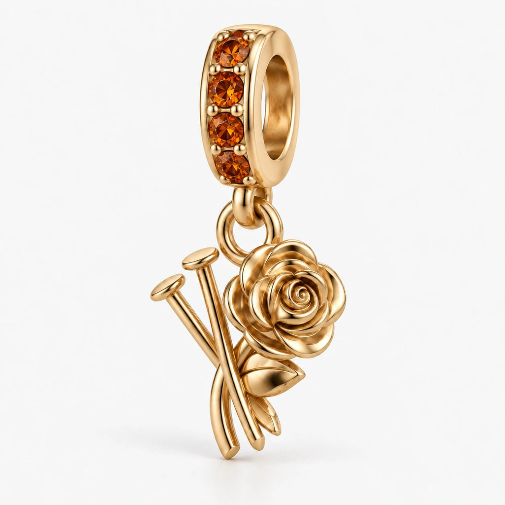 Straw Doll Charm side view