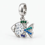 Gay Men's Pride Fish Charm side view