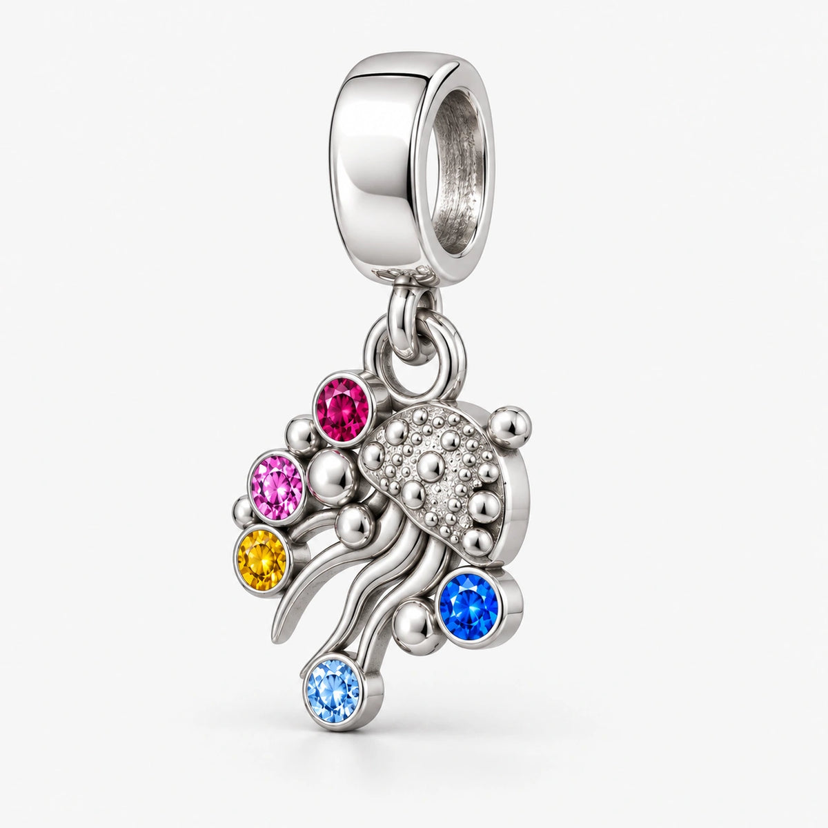 Pan Pride Jellyfish Charm side view