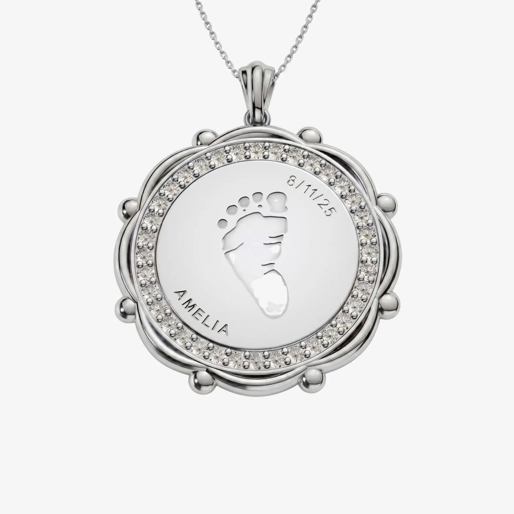 Personalised Baby Footprint Pendant