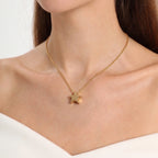 Starry Golden Heart Pendant Set