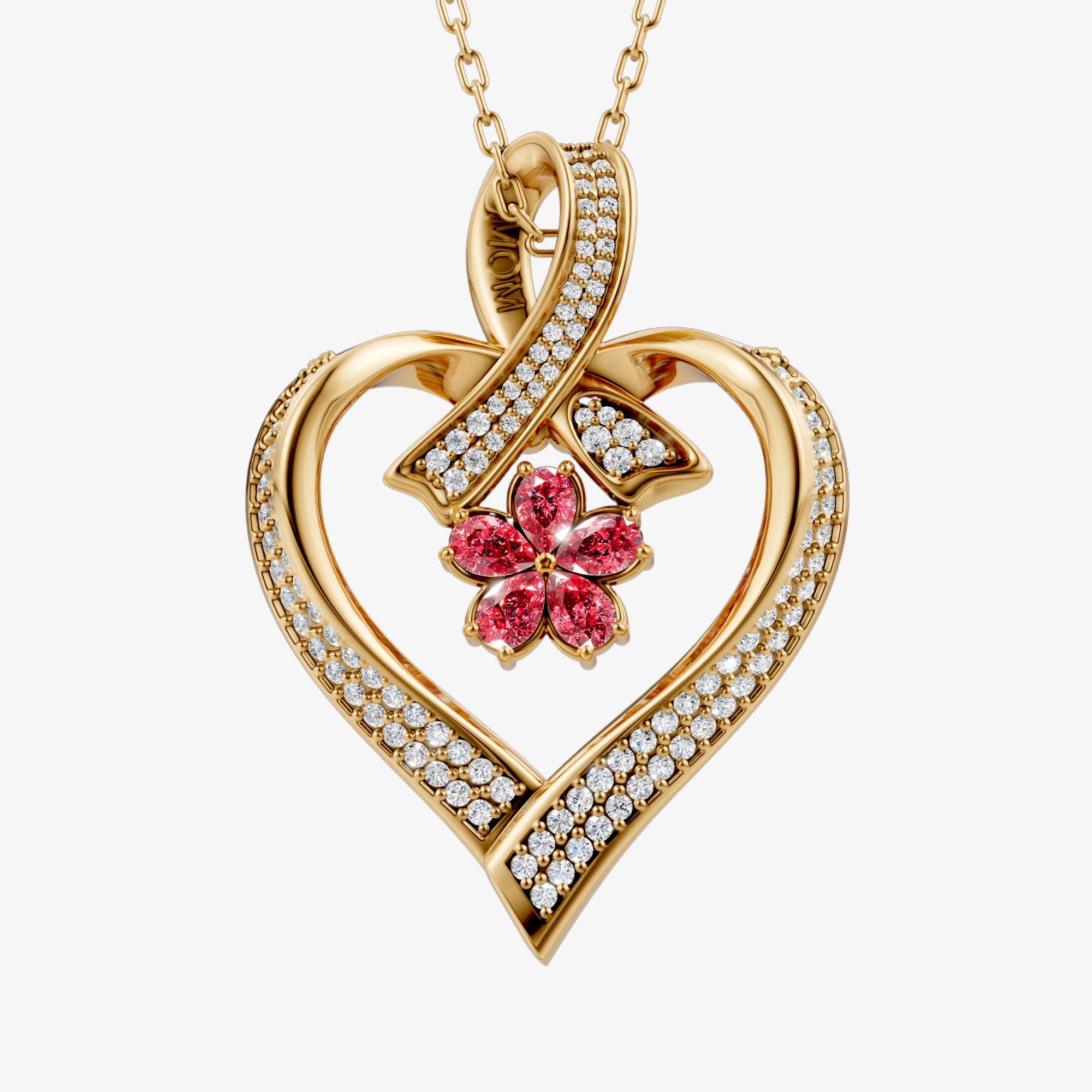 Heart Flower Pendant