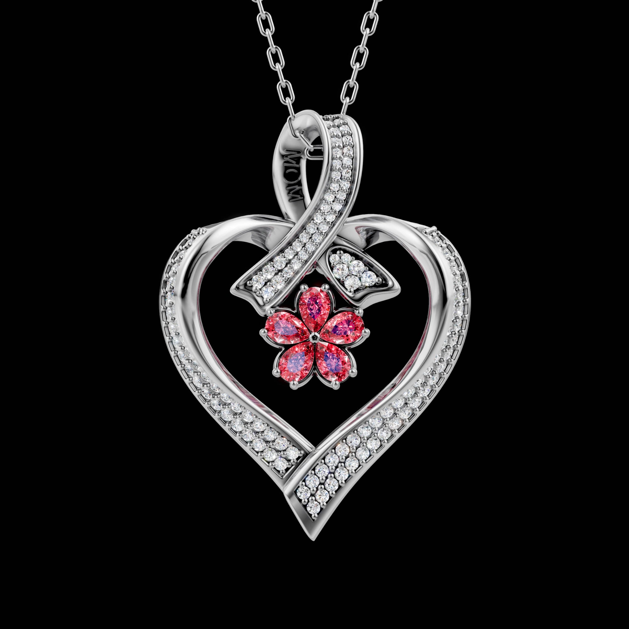 Heart Flower Pendant