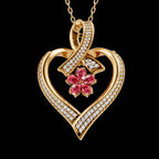 Heart Flower Pendant