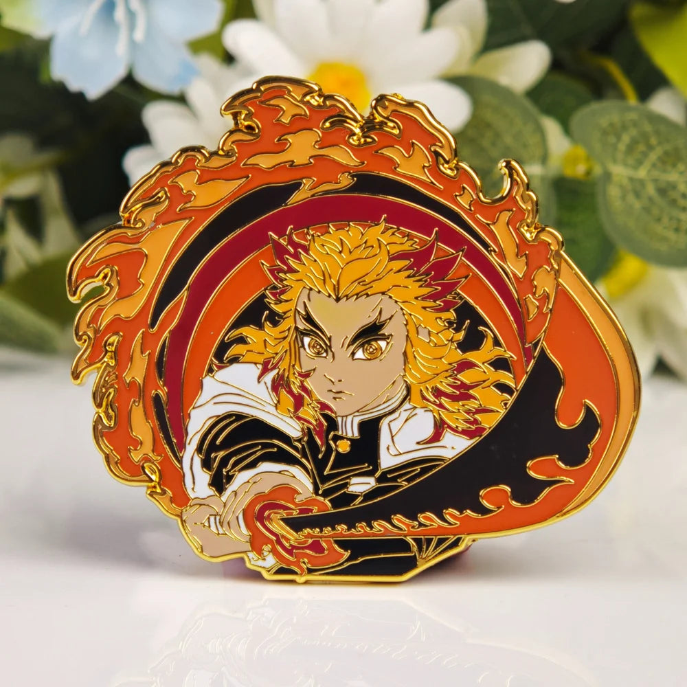 Flame Hashira Glow-in-Dark Enamel Pin