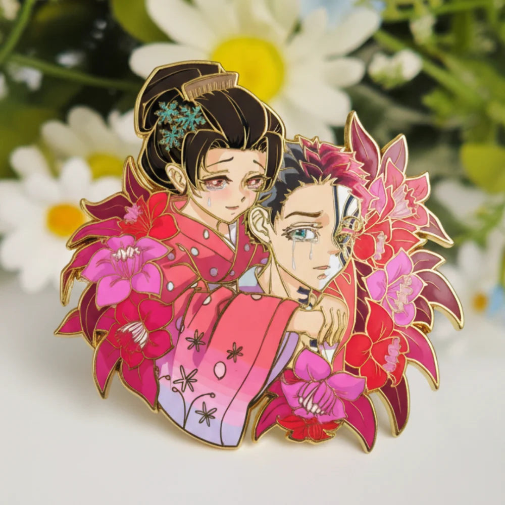 Akaza x Koyuki Glow-in-Dark Enamel Pin