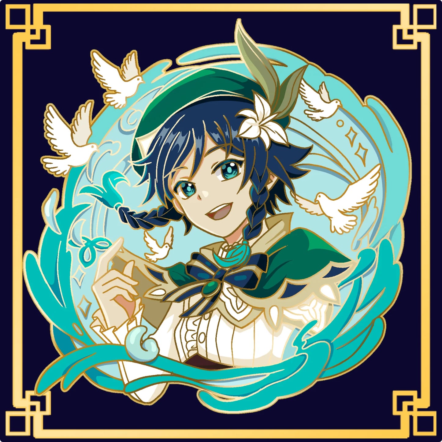 Venti Glow-in-Dark Enamel Pin