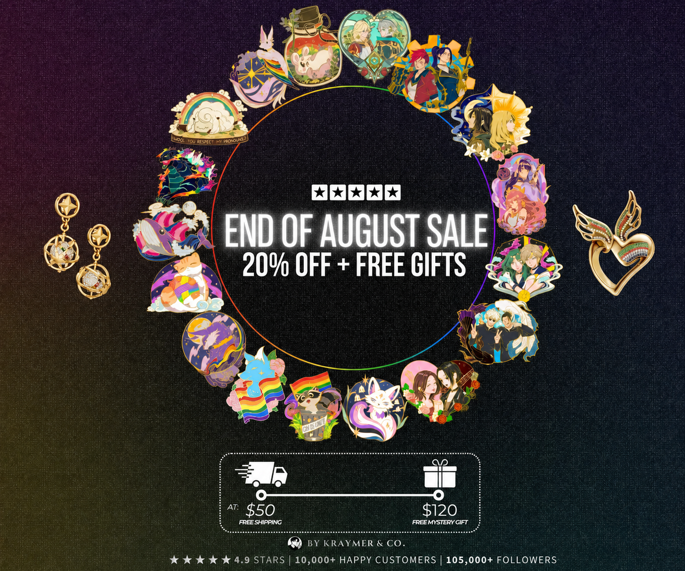 Pride Collection mobile banner for the End of August Sale
