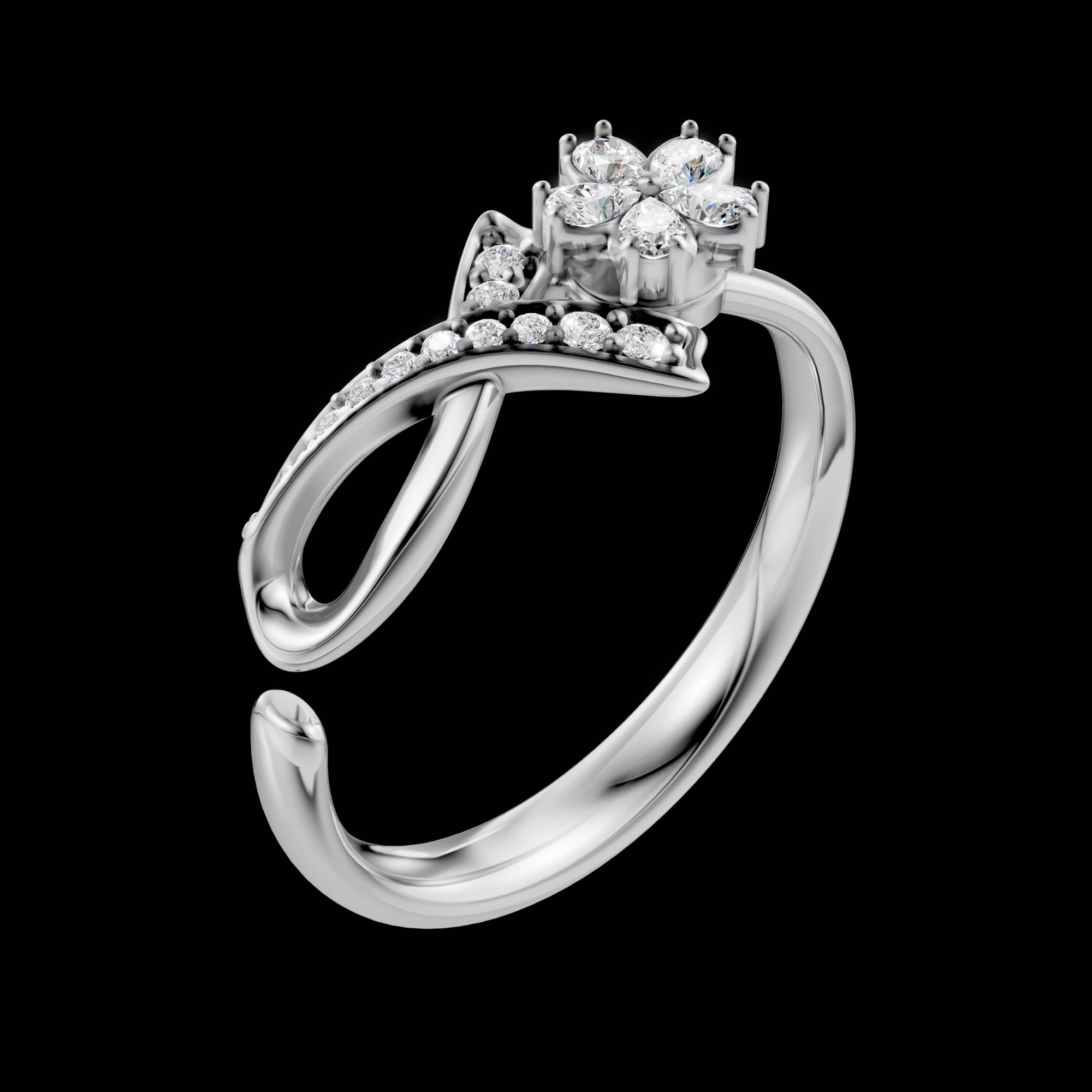 Ribbon Flower Ring
