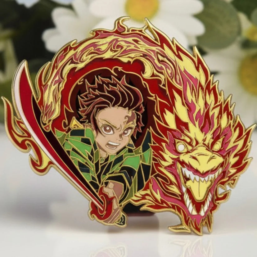 Hinokami Kagura Glow-in-Dark Enamel Pin