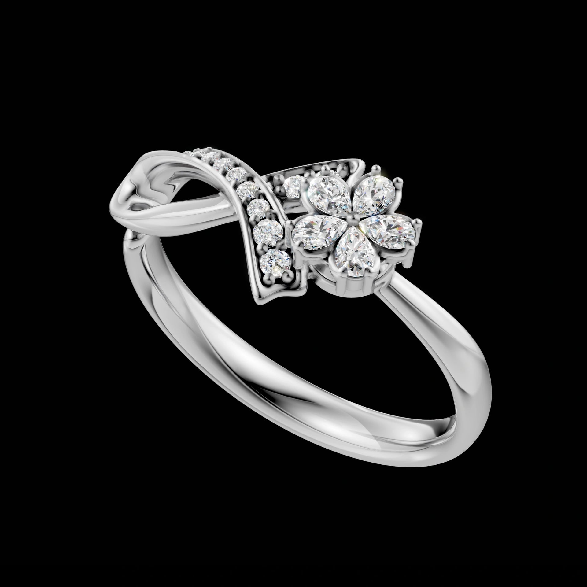 Ribbon Flower Ring