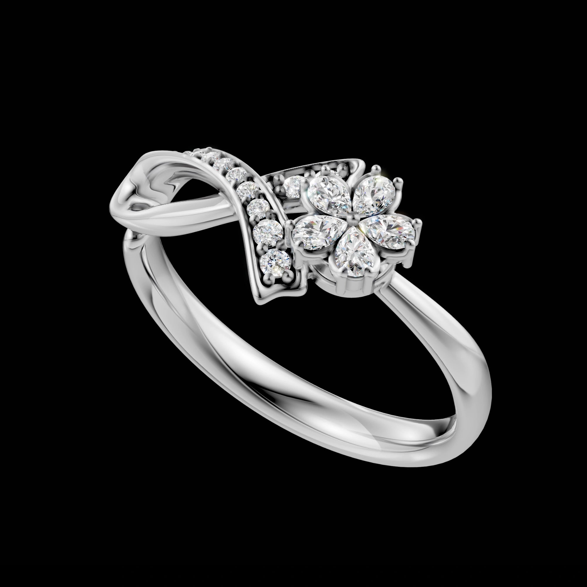 Ribbon Flower Ring