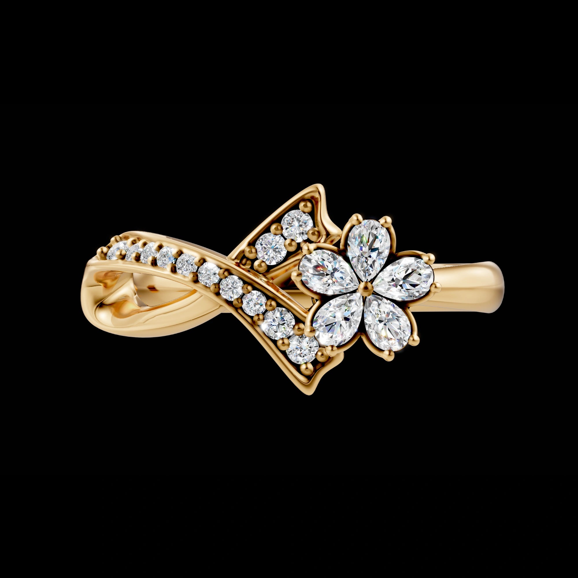 Ribbon Flower Ring