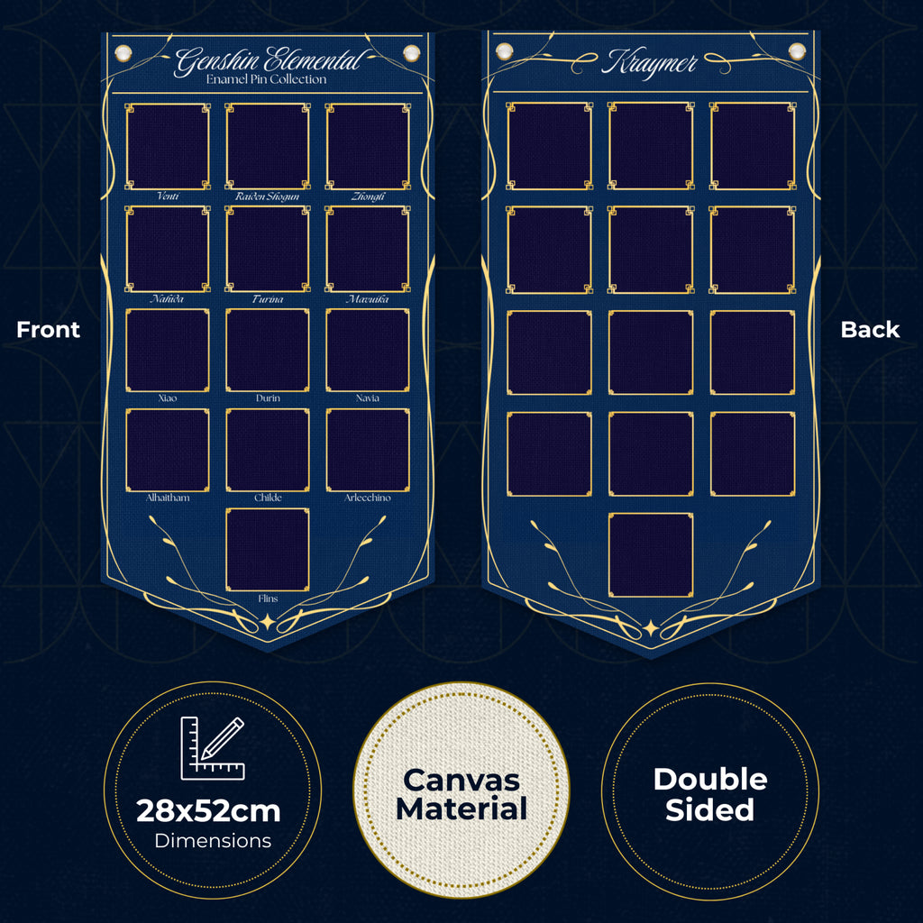 Genshin Enamel Pin Display Banner