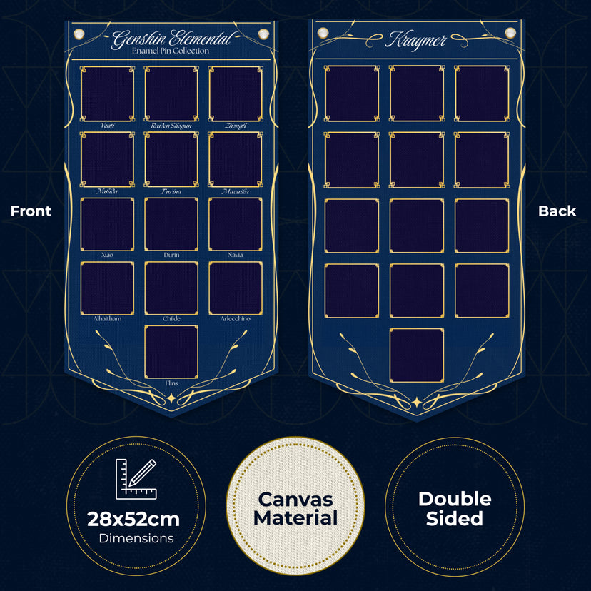Genshin Enamel Pin Display Banner