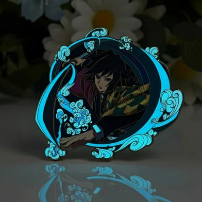 Giyu Glow-in-Dark Enamel Pin