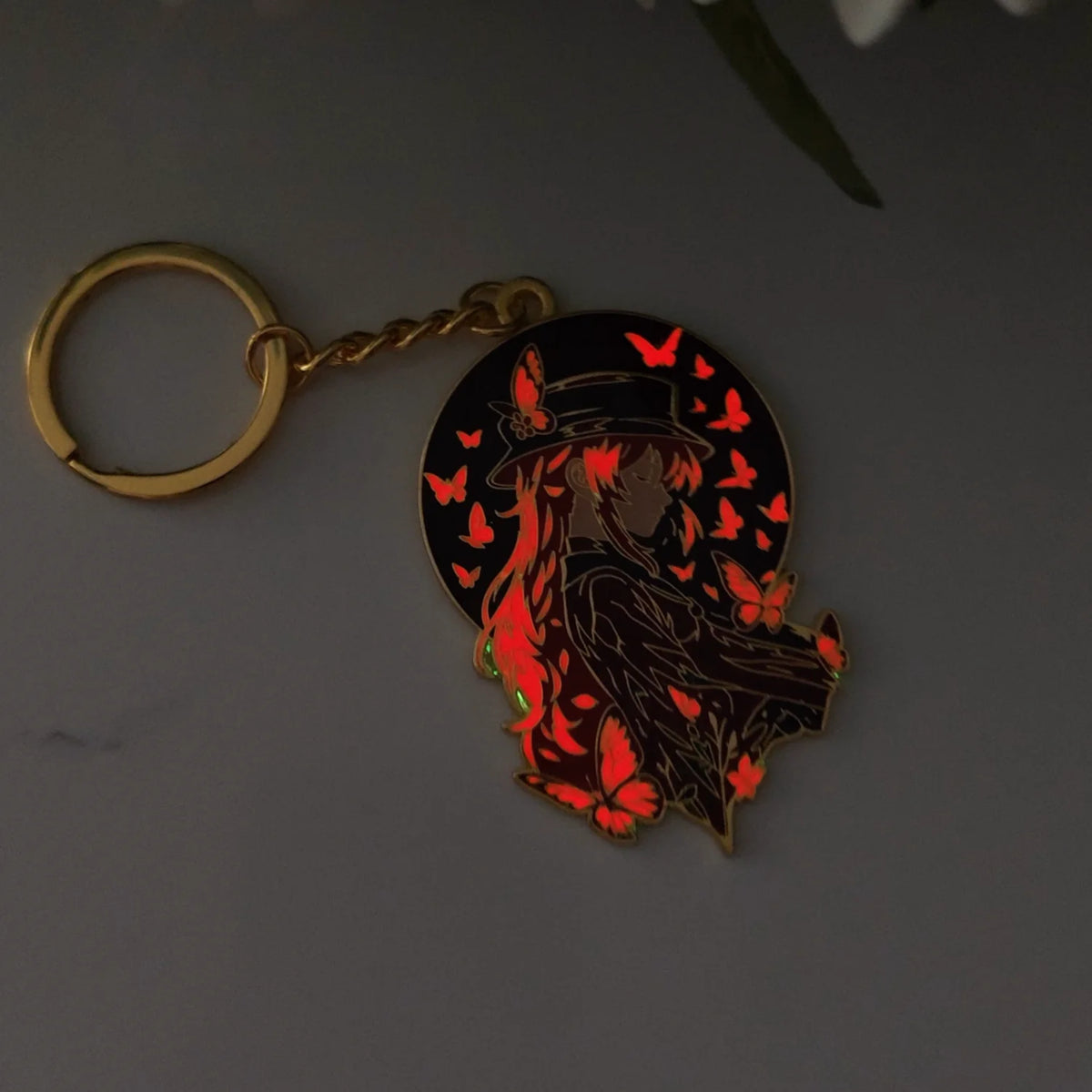 Hu Tao Glow in the Dark Enamel Pin
