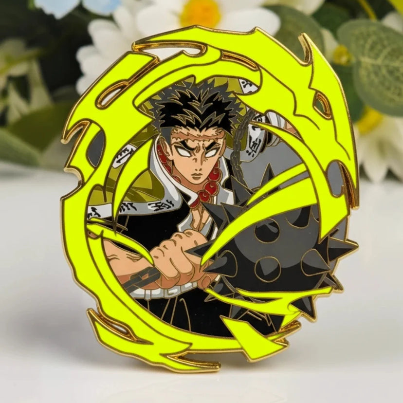 Stone Hashira Glow-in-Dark Enamel Pin