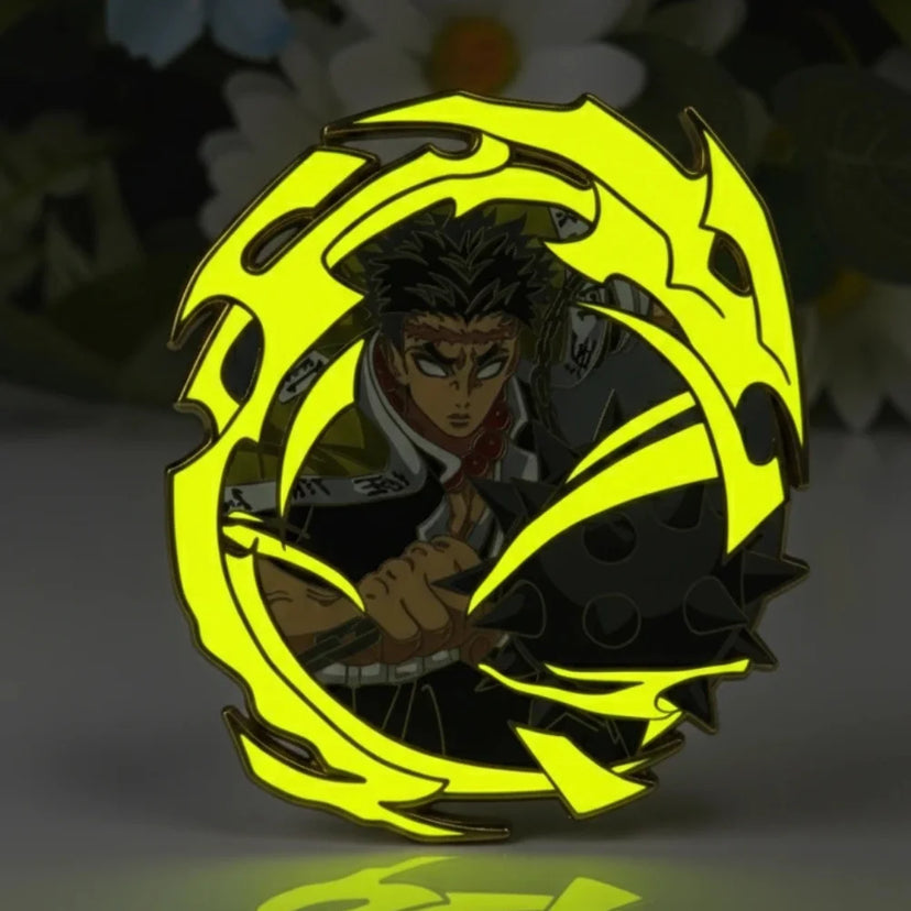 Stone Hashira Glow-in-Dark Enamel Pin