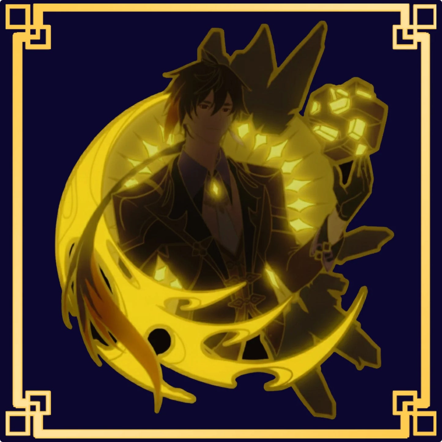 Zhongli Glow-in-Dark Enamel Pin