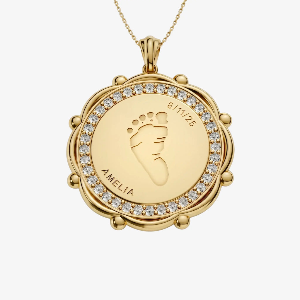 Personalised Baby Footprint Pendant