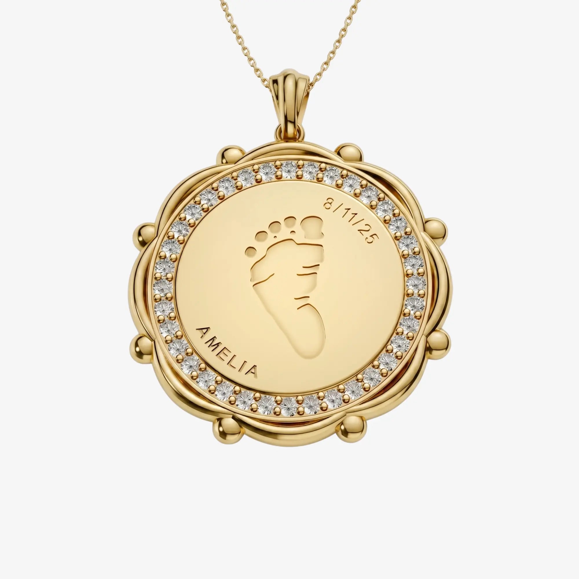 Personalised Baby Footprint Pendant