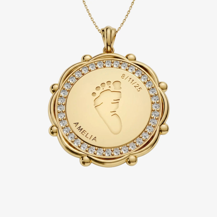 Personalised Baby Footprint Pendant
