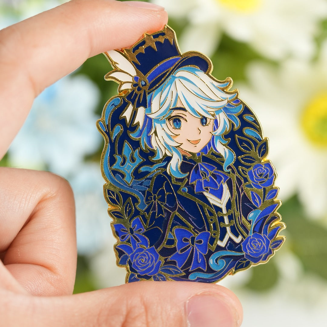 Furina Portrait Glow in the Dark Enamel Pin
