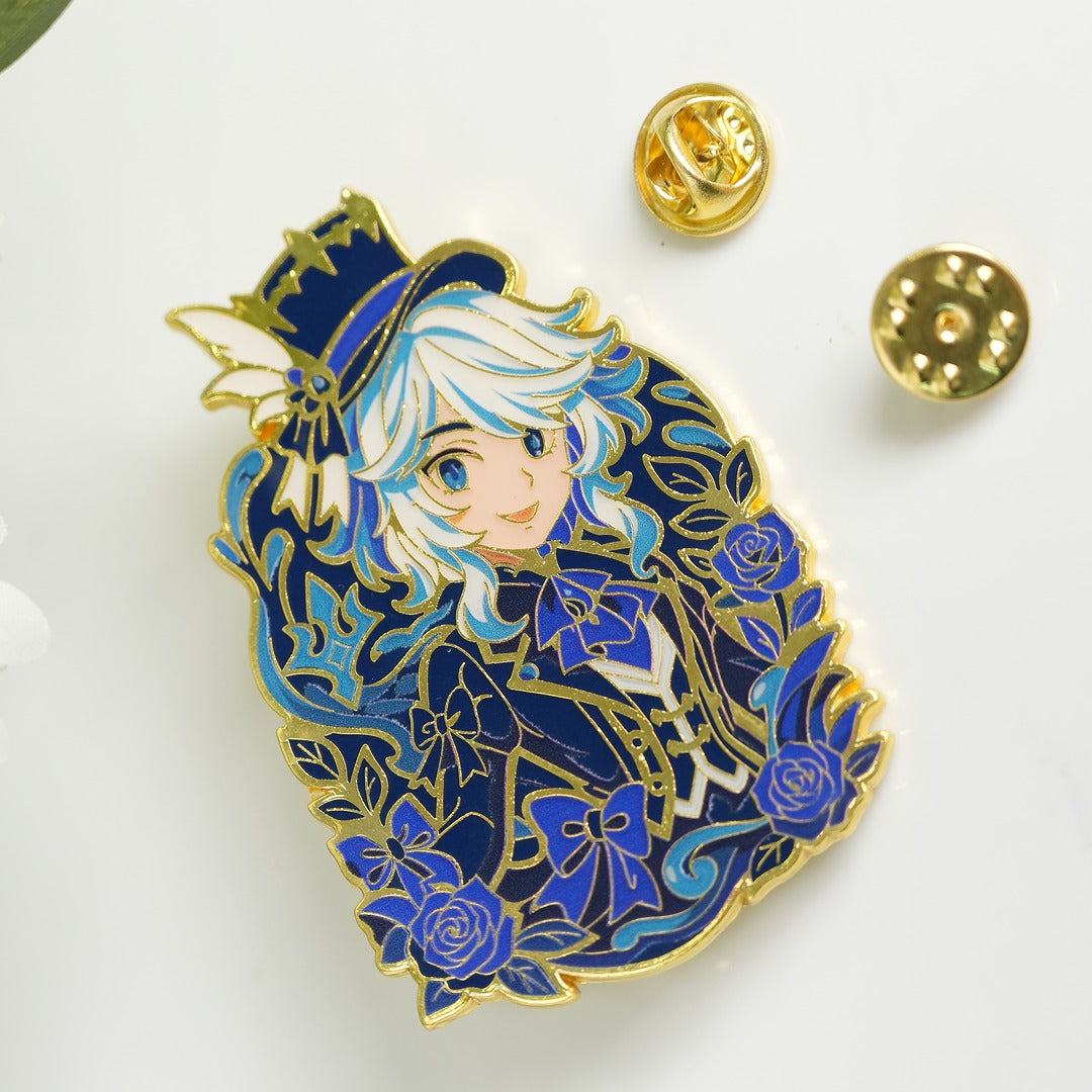 Furina Portrait Glow in the Dark Enamel Pin