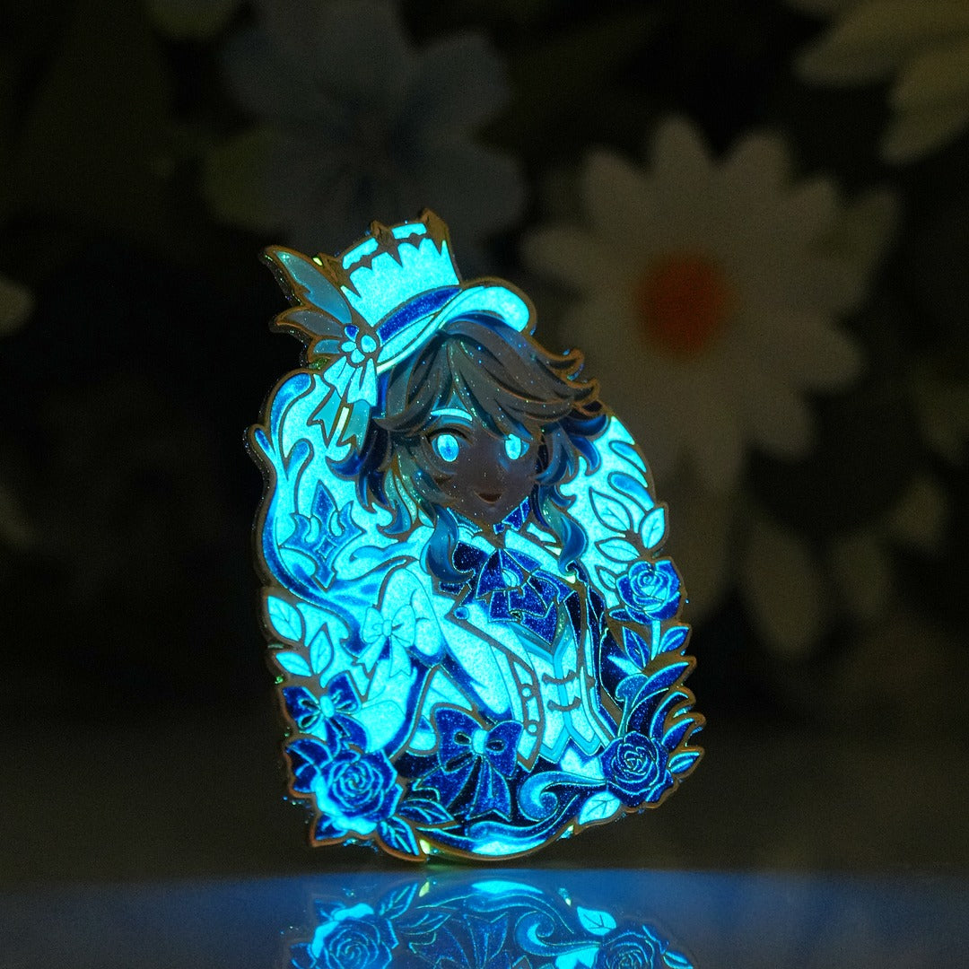 Furina Portrait Glow in the Dark Enamel Pin