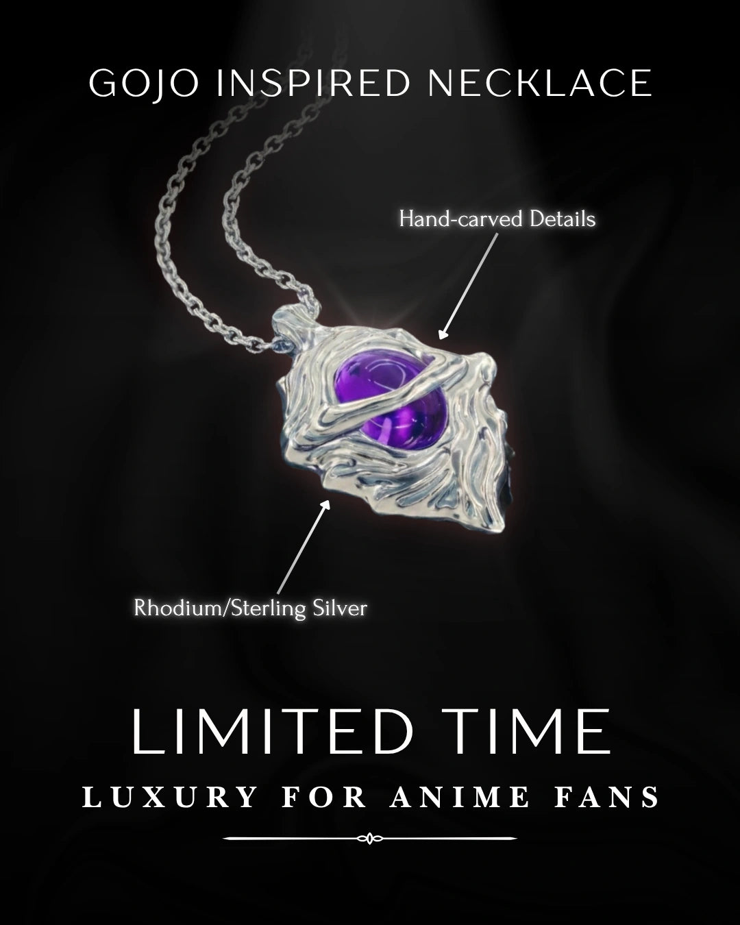 Hollow Purple Locket Necklace