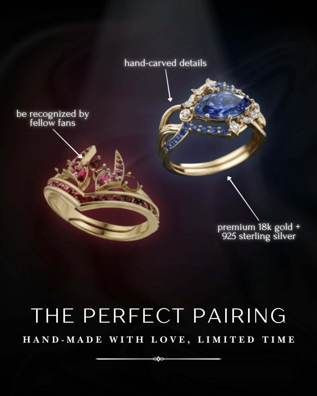 Gojo & Sukuna Gold Rings Collection