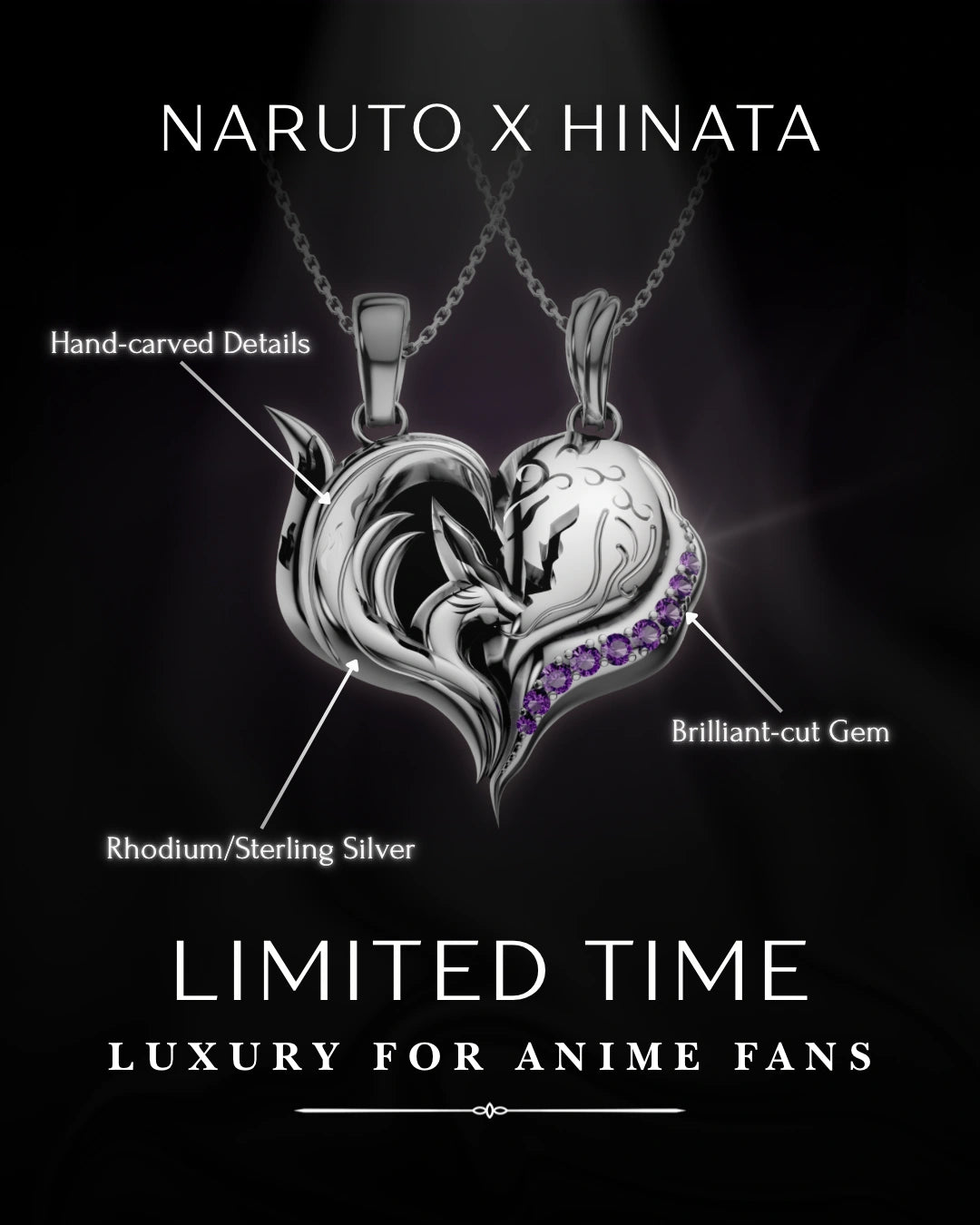 Nine-Tails x Byakugan Necklace Set