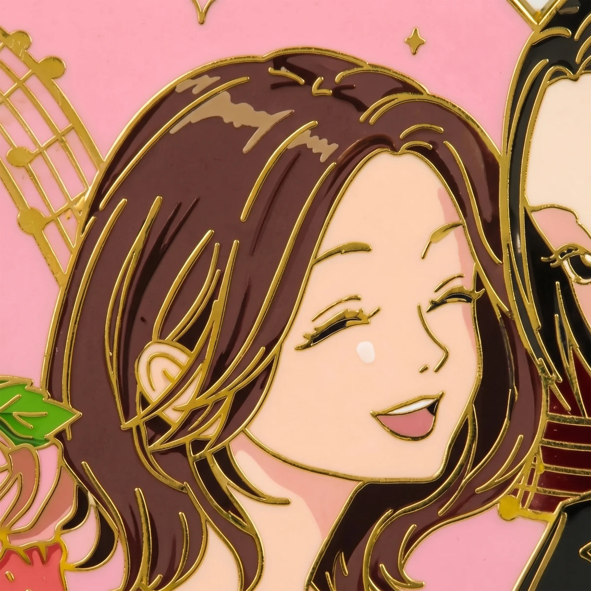 Detail shot of Nana Glow-in-Dark Enamel Pin, Kraymer Art
