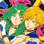 Detail shot of Sailor Moon Glow-in-Dark Enamel Pin, Kraymer Art