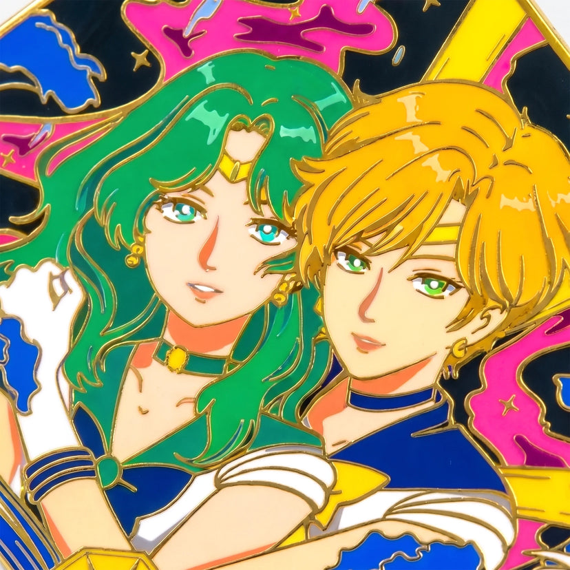 Detail shot of Sailor Moon Glow-in-Dark Enamel Pin, Kraymer Art